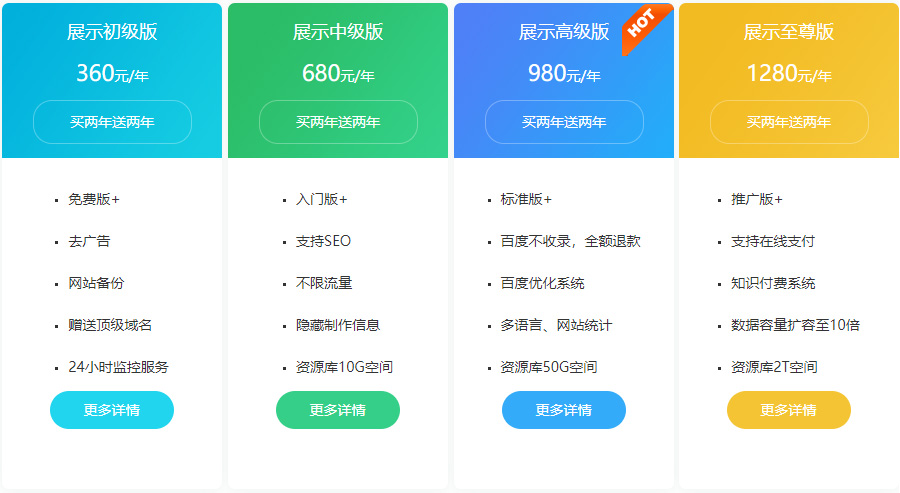 吉首自助建站报价表